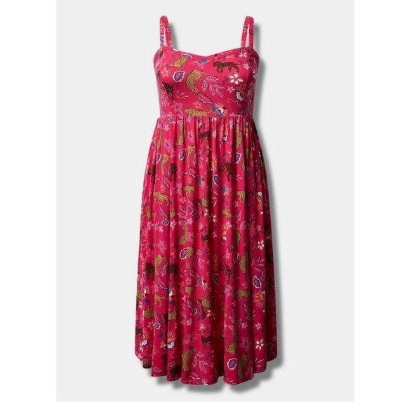 NWT TORRID Midi Lenny Sweetheart Dress - Picture 4 of 5